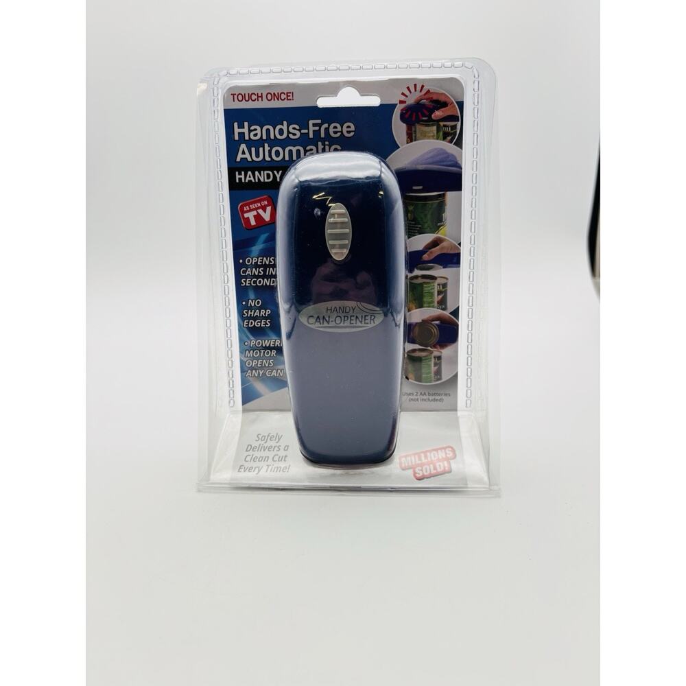 Handy Can Opener Blue "As Seen On TV" Hands-Free Automatic One Touch Brand New